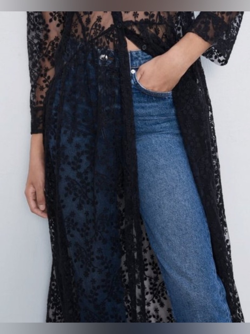 Zara Sheer Shirtdress Cover All - Picture 6 of 11